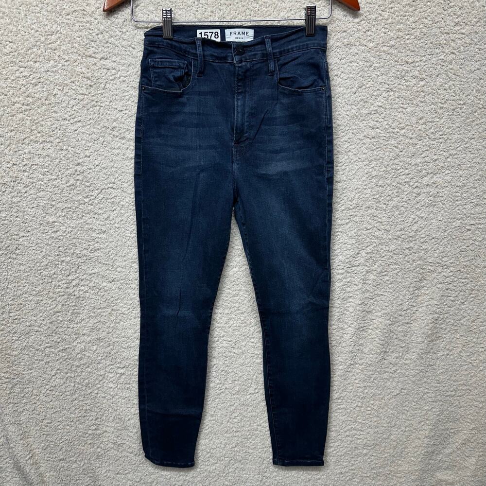 FRAME Denim Ali High Rise Cigarette Jeans Women’s Size 28 Dark Wash Skinny